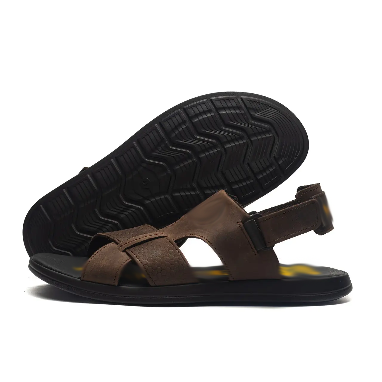 Чоловічі шкіряні сандалі  Brown