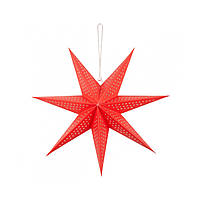 Елочная игрушка Novogod`ko Звезда бумажная 3D, красная, 45 см, LED (974219)