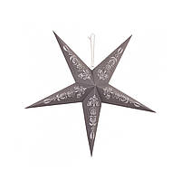 Елочная игрушка Novogod`ko Звезда бумажная 3D, матовое серебро, 60 см, LED (974216)