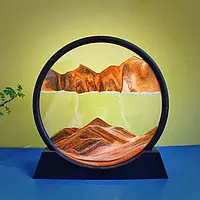 Настольная песочная картина, подвижная декоративная картина с цветным песком 3D Оранжевая