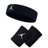 Комплект Nike Air Jordan Jumpman повязка+напульсники JKN00-JKN01-010 черный, Чёрный, Размер (EU) - 1S TR_1995