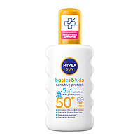 Средство от загара Nivea Sun Babies & Kids Детский солнцезащитный спрей Защита для чувствительной кожи SPF 50+