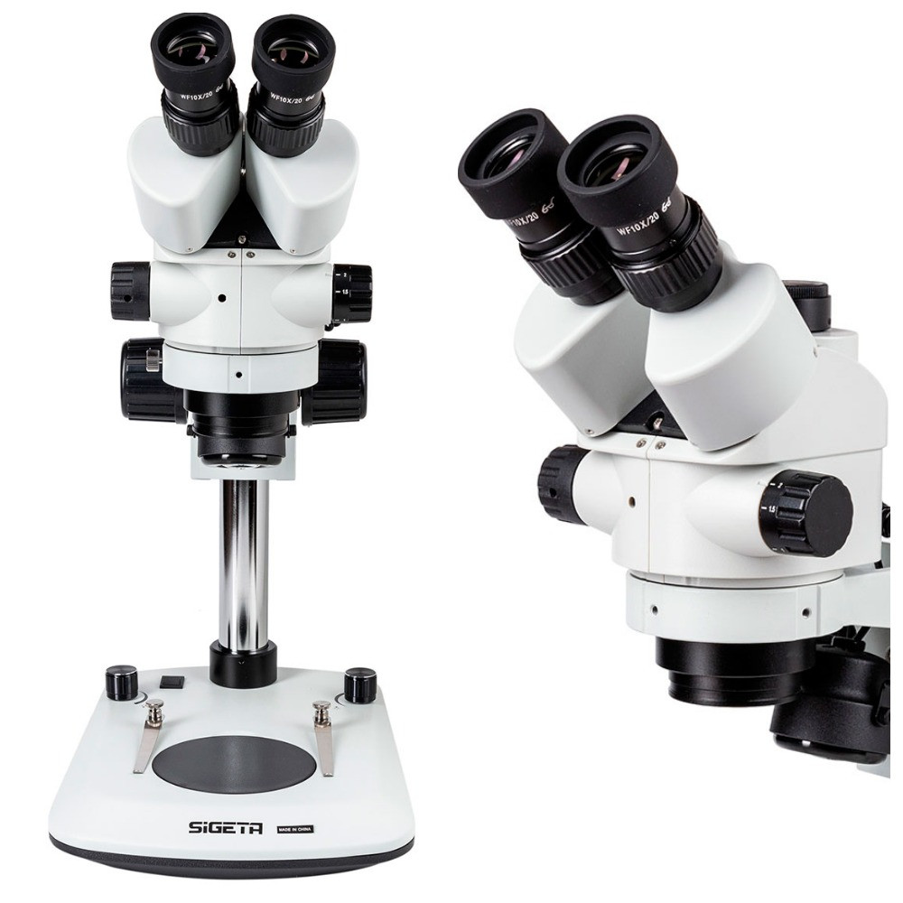 Sigeta MS-220 7x-180x Led Trino Stereo | Професійний стереоскопічний мікроскоп для досліджень в радіотехніці, ювелірній справі