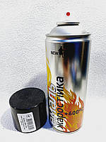 Фарба чорна високотемпературна, жаростійка NewTon 400мл.
