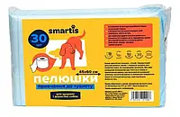 Пелюшки для привчання до туалету 45*60 см, 28 г/3 г №30 (уп)*12 "Smartis"