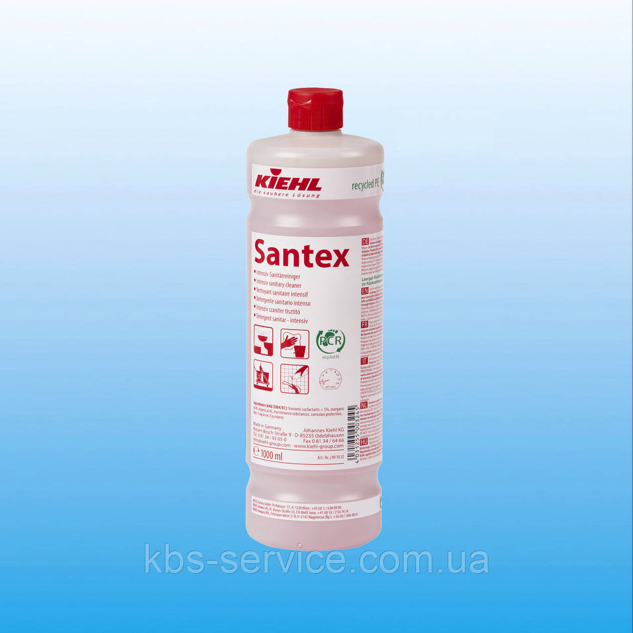 Засіб для інтенсивного чищення санітарних приміщень Santex, 1 л, Kiehl