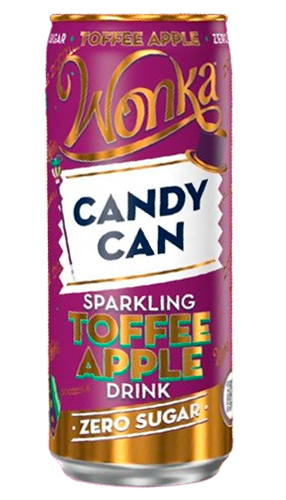 Напій Candy Can Wonka Лімітована колекція зі смаком карамельного яблука без цукру 330 мл, фото 1