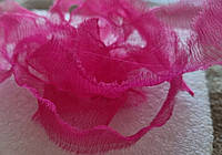 Тончайшая лента из натурального жатого шелка, цвет розовый. Ширина 2 см. Цена указана за 1.28 м
