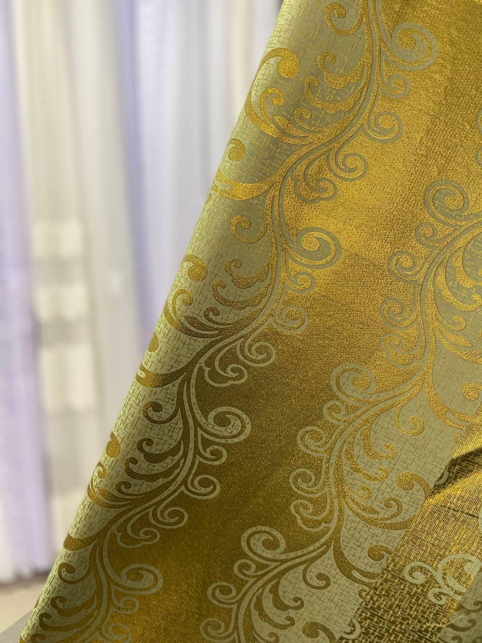 Штора Вензеля двохстороння салатова