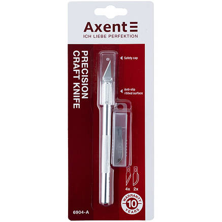 Ніж макетний, металевий (Al) +5 змінних лез, фото 2