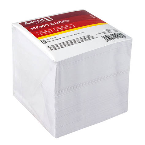Папір для нотаток білий 90х90х90мм, непрок, фото 1