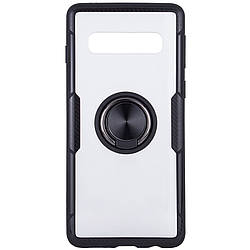 Чохол бампер Primolux Ring Magnetic Stand для смартфона Samsung Galaxy S10 Plus (SM-G975) - Black