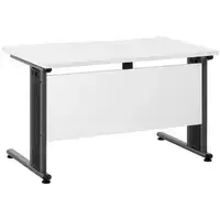 Офисный стол - 120 x 73 см - белый/серый