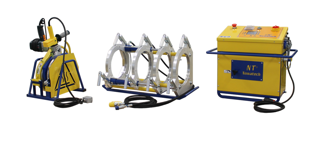 Стиковий апарат для зварювання труб напівавтоматичний Ø 63-250, 116кг, 230B, з компл. вкл. 63-225, Nowatech, Польща, фото 1
