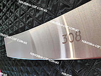 PEUGEOT 308 SW 2011-2013рік Пежо Універсал Premium накладка на бампер з загибом НЕРЖ з логотипом Україна