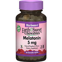 Мелатонин для сна Bluebonnet Nutrition EarthSweet Chewables, Melatonin 5 mg 60 Chewable Tabs Natural Raspberry