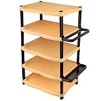 Полиця для взуття пластикова 5 ярусів бежева Горизонт "Еліт"
