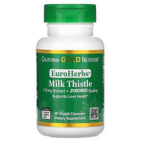 Витамины Силимарин California Gold Nutrition EuroHerbs Milk Thistle (60 капсул.)