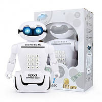 Детский робот сейф Robot Piggy Bank EL-510-12 с кодовым замком настольная лампа Белый