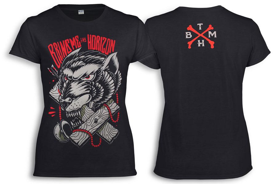 Футболка жіноча BRING ME THE HORIZON Wolf Terror