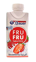 Йогурт питний Bauer з смаком полуниці 200мл