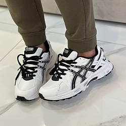 Жіночі чоловічі кросівки Asics Gel-Kahana 8 White Black Взуття Асикс Кахана білі з чорним