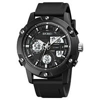 Часы наручные мужские SKMEI 1757BKWT BLACK-WHITE. Цвет черный Shoper Годинник наручний чоловічий SKMEI