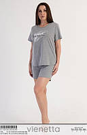 Комплект футболка шорты пижама женская (батал) большие размеры 54-62 хлопок трикотаж Vienetta (Турция)
