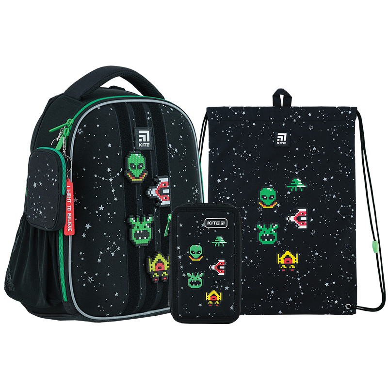 Набір рюкзак + пенал + сумка для взуття Kite 555S UFO