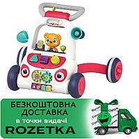 Дитячі музичні ходунки-каталка "Автомобіль" Hola (підсвічування, звуки, мелодії, сортер, шестерні) НЕ 8997