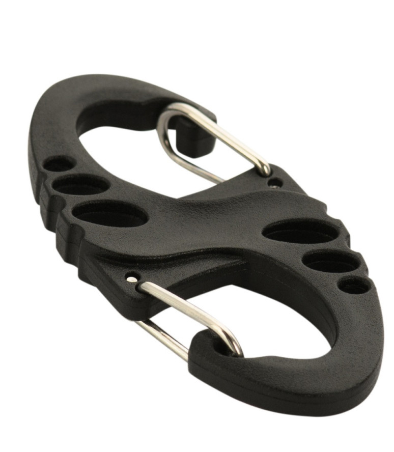 КАРАБІН S-HOOK ПЛАСТИКОВИЙ BLACK M-TAC, фото 1