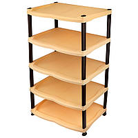 Полиця для взуття пластикова 5 ярусів бежева "Стандарт" Горизонт
