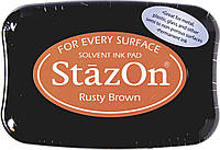 Чернильная подушечка Tsukineko StazOn 10 x 6 см, Ржаво-коричневая 2118796042 TT, код: 2553047