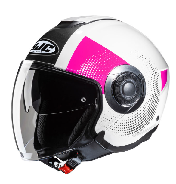 Мотошолом HJC i40N Pyle white pink