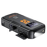Бустер & Насос для авто HOCO QS2 Land Jump Starter Smart Air Pump Emergency 8000 mAh 800A Black/Orange, фото 4