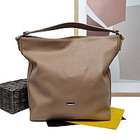 Большая женская сумка-мешок экокожа бежевый Арт.CM6911 beige DavidJones Франція