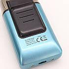 Акумуляторна бритва з USB і LED дисплеєм VGR V-357 Бірюзова / Електробритва шейвер / Сіткова електробритва, фото 3