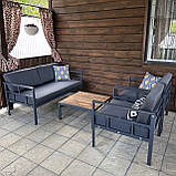 Меблі для тераси «Dream Garden» ГРАФІТ Комплект для відпочинку від Mix-Line., фото 3
