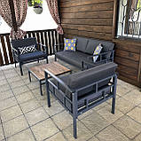 Меблі для тераси «Dream Garden» ГРАФІТ Комплект для відпочинку від Mix-Line., фото 2