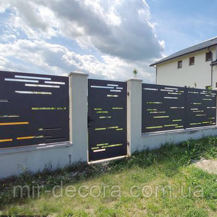 Паркани хвіртки ворота огорожі для школи дитячих садків приватних будинків та ін.