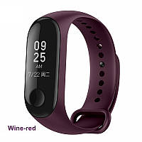 Ремінець Original Design для фітнес браслета Xiaomi Mi Band 3, Mi Band 4, red-wine