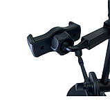 Настільна кільцева ЛЕД лампа USB з двома тримачами для телефонів та тримачем для мікрофона, фото 8