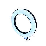 Настільна кільцева ЛЕД лампа USB з двома тримачами для телефонів та тримачем для мікрофона, фото 4