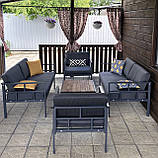 Меблі для тераси «Dream Garden Lux» ГРАФІТ Комплект для відпочинку від Mix-Line., фото 4