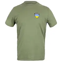 Тактическая футболка мужская 5.11 TACTICAL SHIELD UKRAINE летняя зелёная