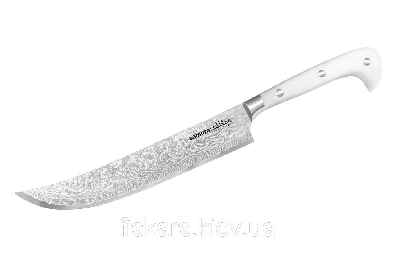 Ніж-слайсер пчак Samura Sultan 210 мм White (SU-0045DBW)