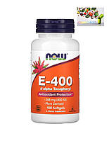 Витамин Е, NOW Foods, E-400, 268 мг (400 МЕ), 100 мягких таблеток