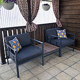 Меблі для тераси «Dream Look» ГРАФІТ Комплект для відпочинку від Mix-Line., фото 2