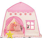Дитячий ігровий намет у вигляді будиночка, 130х130х100 см, Рожевий / Дитячий будиночок намет / Намет для дітей, фото 4