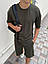 Костюм шорти та футболка чоловічі оверсайз спортивний комплект чоловічий літній ram хакі, фото 2